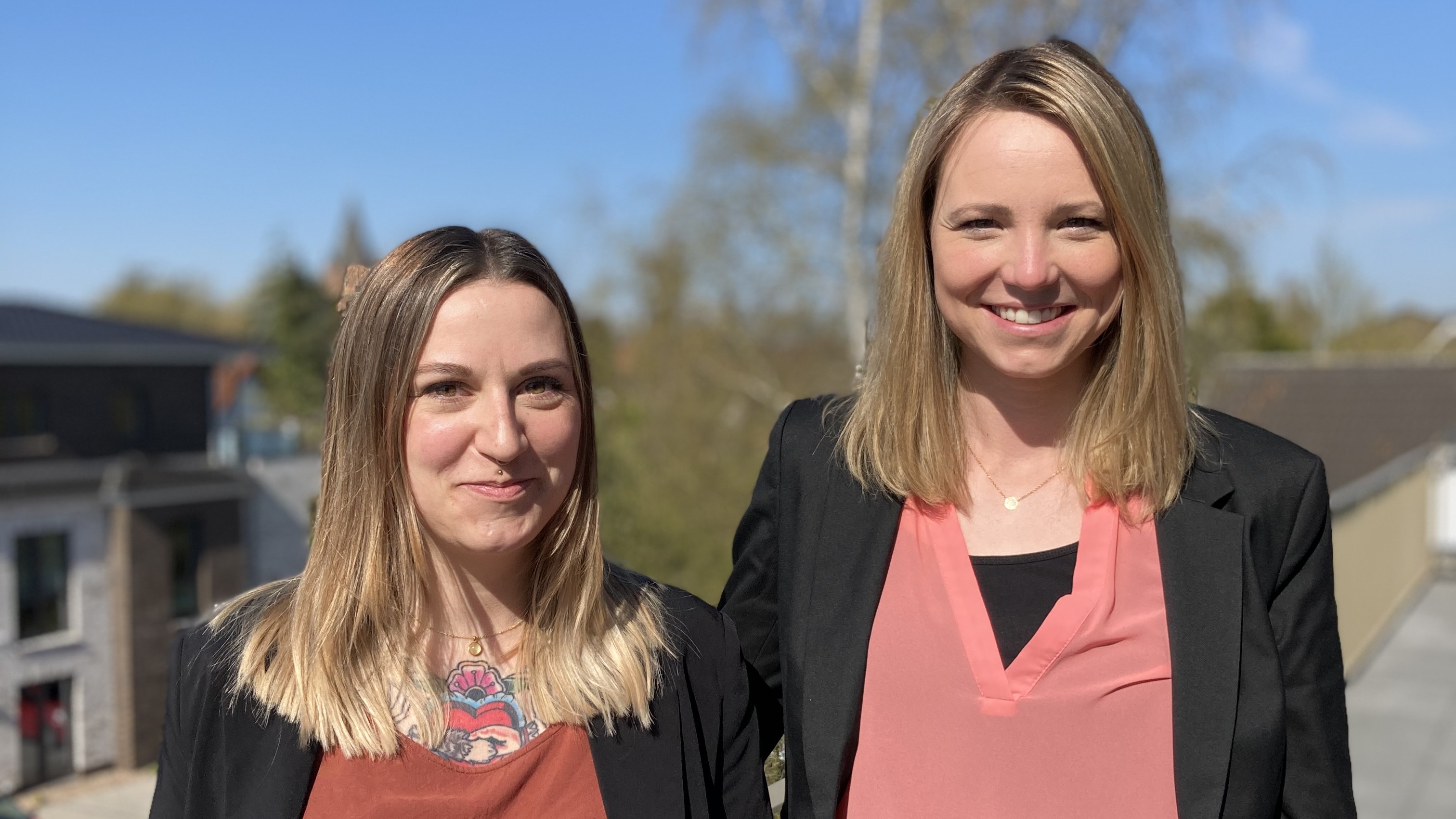 Startbesetzung aus dem Gründungsjahr des Netzwerks, 2021: Nicole Tesch (ehem. Fischer) und Stefanie Wilczkowski (ehem. Bließ)